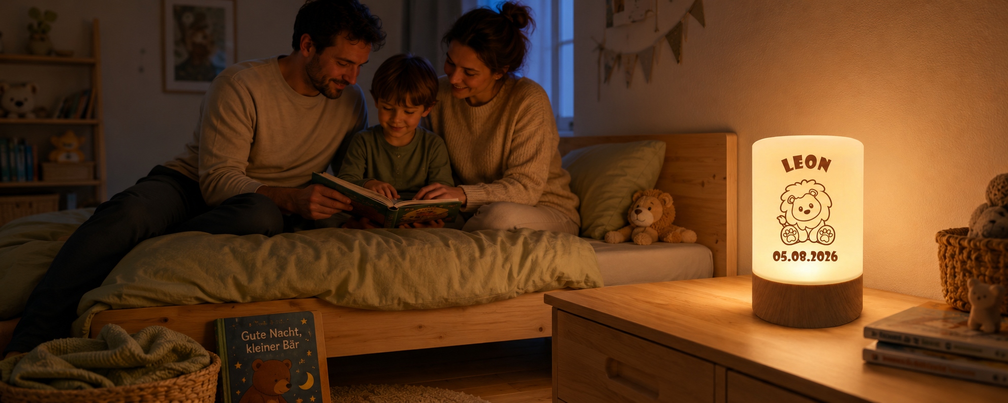 Personalisiertes Nachtlicht im Kinderzimmer