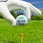 Personalisierter witziger Golfball mit Gesicht & Scherzspruch | Kleinigkeit | Golfzubehör | Weihnachten Geburtstag & Vatertag Geschenk für Golfer