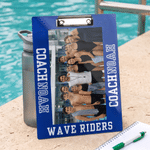 Personalized Multicolour Photo Swimming Coach Acrylic Clipboard with Team Name Daily Training Birthday Gift for Coach