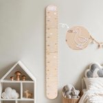 Personalised Cute Goose Baby Growth Chart Ruler with Name Nursery Baby Room Decor Birthday Gift for Baby Kid