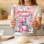 Personalized Mixer Spoon Kitchen Supplies Recipe A5 Notebook with Name Daily Use Birthday Gift for Cooking Lover Baker