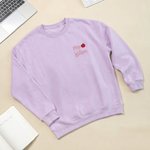 Personalized Multicolor Teacher Theme Red Apple Embroidered Sweatshirt with Text Back to School Teacher Appreciation Gift for Teachers Educators