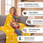 Manta suave personalizada con foto de personaje de dibujos animados y nombre decoración del hogar regalo de cumpleaños para niños familia y amigos