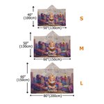 Couverture à capuche personnalisée avec illustration en 3D représentant un personnage en train de lire, avec prénom et texte. Décoration d'intérieur et cadeau d'anniversaire pour les passionnés de lec