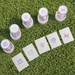 Sello personalizado con tema de béisbol, con la inicial del nombre y tinta multicolor, mango con cuentas en forma de pelota; regalo de cumpleaños o para el equipo, ideal para los amantes del béisbol 2