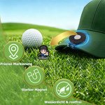 Personalisierter Cartoon Figur Golfball Marker Magnetischer Hut-Clip mit Namen Geburtstag Spieltag Geschenk für Golfer Golfspieler