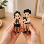 Personalized 3D Cartoon Character Photo Figurine Ornament with Name Desktop Decoration Birthday Anniversary Gift for Pet Parents Family