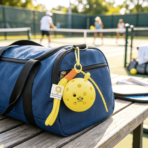 Personalized Multicolour Pickleball Keychain Bag Tag with Text and Logo Game Day Birthday Gift for Pickleball Players Lovers