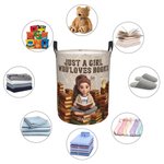 Personalized 3D-Effect Artwork Reading Character Photo Waterproof Laundry Storage Basket with Handle and Name Housewarming Birthday Gift for Women