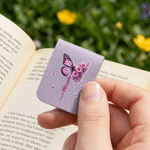 Personalised Butterfly Birth Flower Magnetic PU Leather Bookmark Clip with Name Reading Birthday Gift for Book Lovers Bookworms