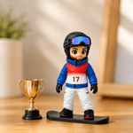 Personalized 3D Printed Snowboard Statue from Photo Unique Sports Keepsake Gift for Sports Ski Lovers