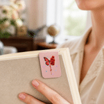 Personalised Butterfly Birth Flower Magnetic PU Leather Bookmark Clip with Name Reading Birthday Gift for Book Lovers Bookworms