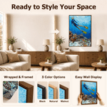 Personalized Oil Painting Style Diver Portrait Canvas Prints with Name Home Decor Ship from USA Birthday Housewarming Gift for Diving Lover Instructor