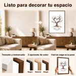 Impresión en lienzo personalizado de árbol de huellas de acuarela con nombre y fecha para libro de firmas regalo de boda para novios y recién casados