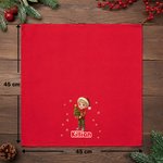 Personalisierte Serviette mit niedlicher Cartoon-Figur und Namen | Tischdeko | Weihnachtsgeschenk für Familie und Freunde