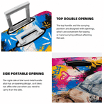 Personalized Graffiti Art Style Photo Luggage Cover Fits 18-32 Inches Suitcase with Name Daily Use Travel Birthday Gift for Travel Lovers Family