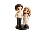 Figurine de couple personnalisée avec photo et texte - Cadeau commémoratif de mariage anniversaire pour les couples