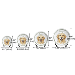 Personalized Watercolor Cartoon Pet Photo Ceramic Platter with Name Christmas Pet Party Anniversary Gift for Pet Lovers