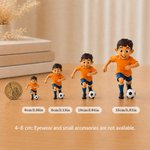 Personalized Cartoon Soccer Kids Photo Figurine Ornament with Name Desk Decor Team Birthday Gift for Boys Soccer Lovers