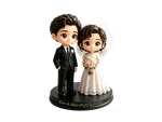 Figurine de couple personnalisée avec photo et texte - Cadeau commémoratif de mariage anniversaire pour les couples