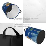 Cestino portabiancheria impermeabile personalizzato con nome e iniziale design dinosauri carini - Regalo di compleanno per ragazzi e ragazze