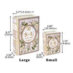 Personalised Flower Book Shape Ceramic Vase with Initials and Date Home Garden Decor Wedding Birthday Anniversary Gift for Bride Book Lover