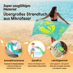 Personalisiertes Sporthandtuch mit Tennisspieler-Silhouette in großer Größe | mit Namen | schnelltrocknend | Strand und Pool | Geschenk für Tennisfans