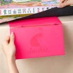 Personalised Peacock Space-Saving Foldable Mahjong Card Holder with Text Mahjong Table Accessory Family Gathering Gift for Mahjong Lovers