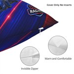 Personalised Fantasy Racing Car Photo Soft Cushion Cover with Name Home Decor Back to School Birthday Gift for Kids