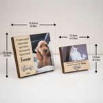 Personalized Pet Photo Wooden Photo Frame with Name Text and Year Home Desk Decor Memorial Sympathy Gift for Pet Owners Lovers
