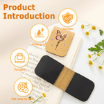 Personalised Butterfly Birth Flower Magnetic PU Leather Bookmark Clip with Name Reading Birthday Gift for Book Lovers Bookworms