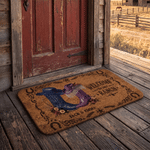 Personalized Welcome to Our Ranch Western Boots & Hat Pattern Design Doormat with Name Home Decor Housewarming Gift for Family