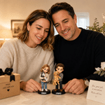 Personalized 3D Cartoon Character Photo Figurine Ornament with Name Desktop Decoration Birthday Anniversary Gift for Pet Parents Family