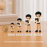 Personalized 3D Cartoon Character Photo Figurine Ornament with Name Desktop Decoration Birthday Anniversary Gift for Pet Parents Family