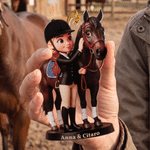 Personalised Cartoon the Horse and I Photo Acrylic Ornament with Text  Horseback Riding Birthday Gift for Horse Owners