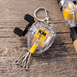 Personalised Fishing Reel Design Retractable Keyring Bag Charm with Initials Daily Use Fishing Accessory Birthday Gift for Fishing Lover