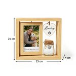 Cadre mémorial personnalisé avec 1 à 9 photos nom et texte - Décoration avec fiole à poils d'animaux - Cadeau pour les amoureux d'animaux de compagnie