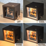 Personalisierter Film mit 8–16 Fotos: LED-Flipbook-Rahmen aus Holz mit Animation, Text und Datum – ein lustiges Geschenk zum Jahrestag oder Geburtstag für die Familie