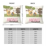 Personalized Classic Winnie the Pooh Soft Throw Pillow Cover with Name and Surname Home Decor Birthday Gift for Boys Girls