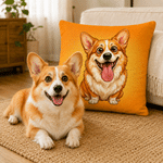 Personalised Exaggerated Comic Photo Cushion Cover with Text Home Decoration Anniversary Valentine's Day Birthday Gift for Couple Family Friends