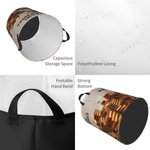 Personalized 3D-Effect Artwork Reading Character Photo Waterproof Laundry Storage Basket with Handle and Name Housewarming Birthday Gift for Women