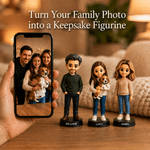 Personalized 3D Cartoon Character Photo Figurine Ornament with Name Desktop Decoration Birthday Anniversary Gift for Pet Parents Family