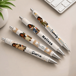 Personalised Cartoon Black Teacher Retractable Glitter Ballpoint Pen with Name Teacher Appreciation Teacher's Day Gift for Teacher