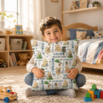 Personalized Classic Winnie the Pooh Soft Throw Pillow Cover with Name and Surname Home Decor Birthday Gift for Boys Girls