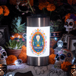 Personalized Paper-Cutting Art Photo Solar Garden Light with Name Garden Decor Day of the Dead Halloween Gift for Gardener Family Friend