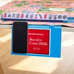 Personalised Peacock Space-Saving Foldable Mahjong Card Holder with Text Mahjong Table Accessory Family Gathering Gift for Mahjong Lovers