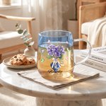 Personalised Butterfly Birth Flower 3D Heart Ornament Heat Resistant Glass Mug with Name Mother's Day Birthday Gift for Mum Woman