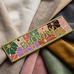 Personalised Vintage Flower Bookmark with Embroidered Name Reading Birthday Graduation Gift for Book Lovers Bookworms