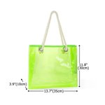 Personalised Oil Painting Style Name Holographic Clear Tote Bag Beach Party Travel Holiday Birthday Gift for Women Girls Friends