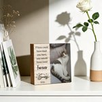 Personalized Pet Photo Wooden Photo Frame with Name Text and Year Home Desk Decor Memorial Sympathy Gift for Pet Owners Lovers